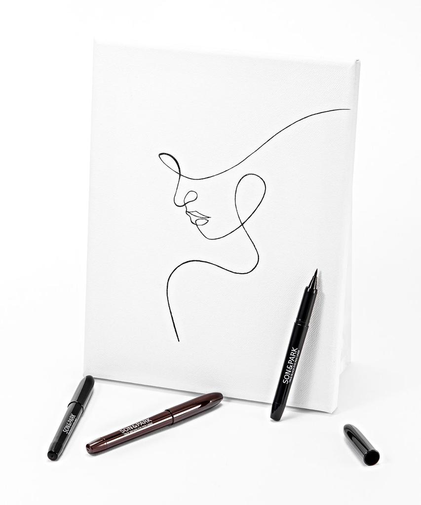 [2 шт.] Son & Park True Pen Подводка для глаз Черная 1 г