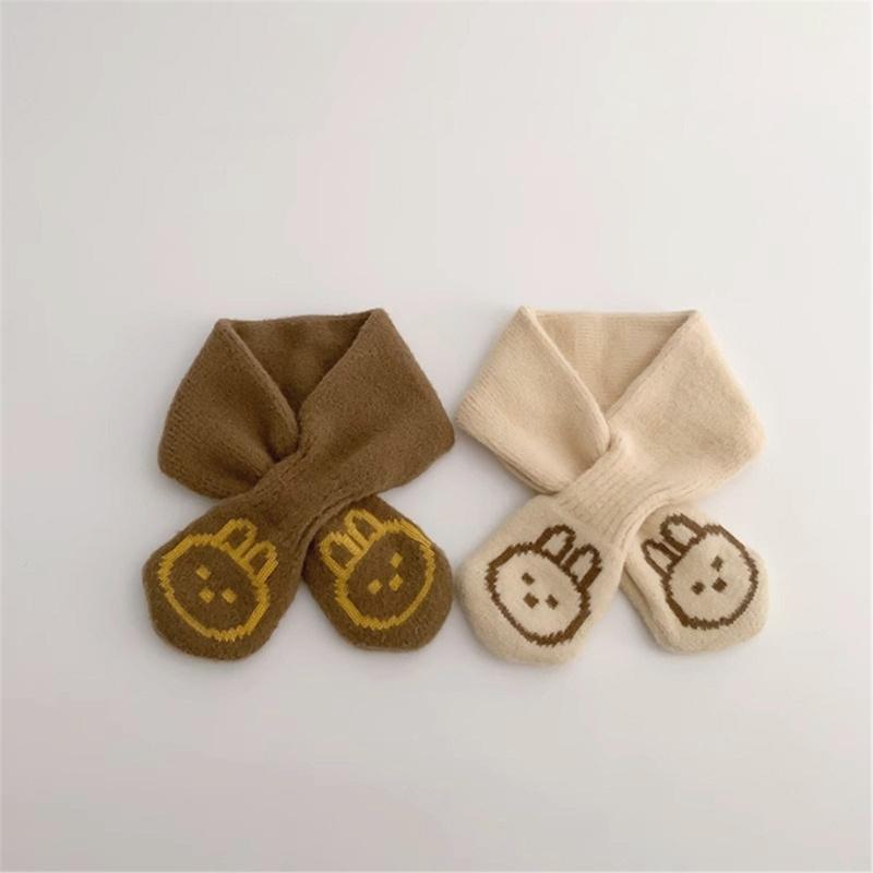 Однотонный детский шарф Детский утеплитель шеи Осень Зима Защита шеи Ветрозащитный платок для мальчиков и девочек от 6 месяцев до 4 лет