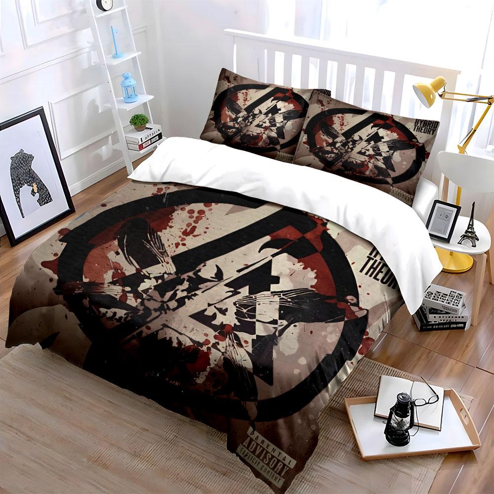 Linkin Park Album Art Bedding Duvet Cover Set Duvet Cover Pillowcases (1*Duvet Cover 2*Pillowcases, without duvet insert)