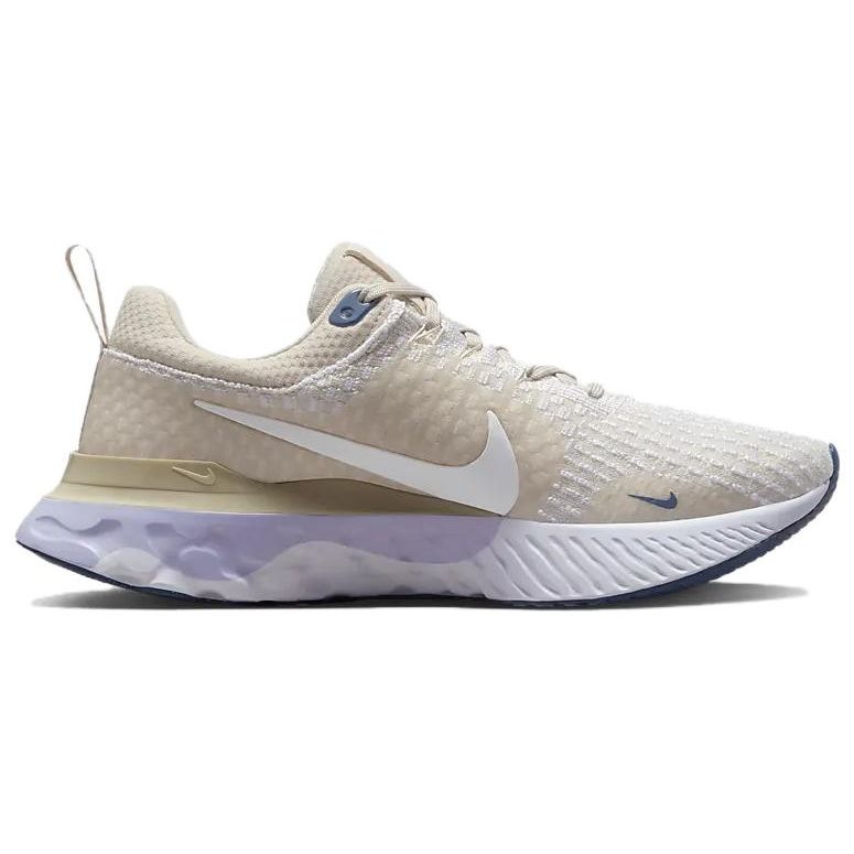 Nike React Infinity Run Flyknit 3 Oatmeal Women Sneakers Cream White Oxygen-Purple DZ3016-101