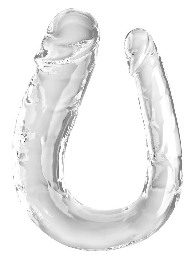 KKC - Large Double Trouble Transparent Dildo 44 CM
