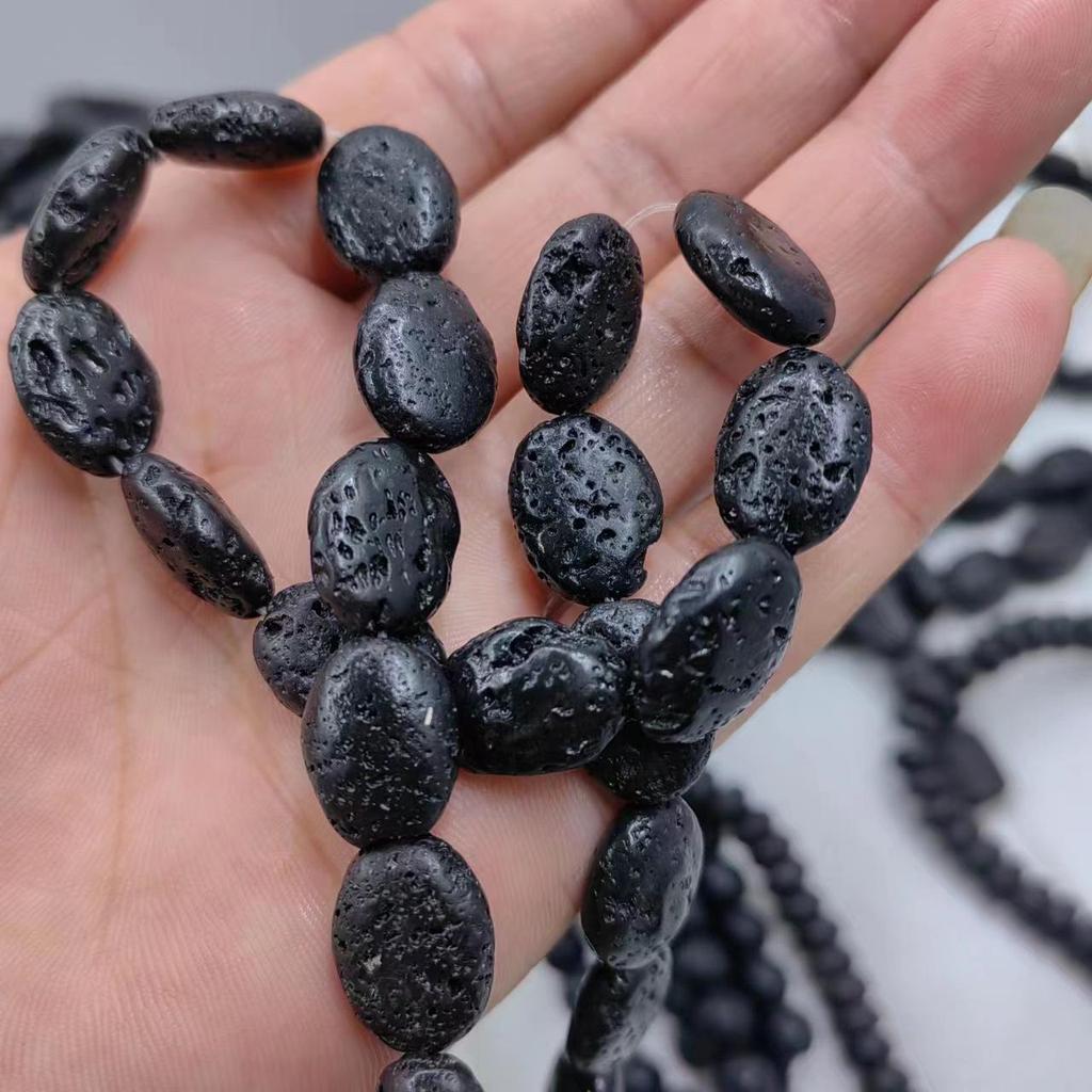 Украшения из бусин из вулканического камня: Круглые, Квадратные, Абакус, Прямоугольные бусины для самостоятельного изготовления браслетов и ожерелий.