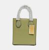 [Pre-Owned] MK Mercer Gold Letter Logo Pendant Litchi Grain Leather Tote Bag Shopping Handbag Shoulder Crossbody Bag - New #1ERFO4Z