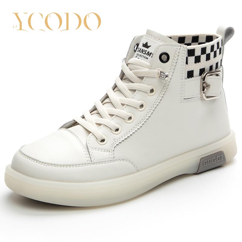 Женские весенне-осенние кожаные модные повседневные ботинки