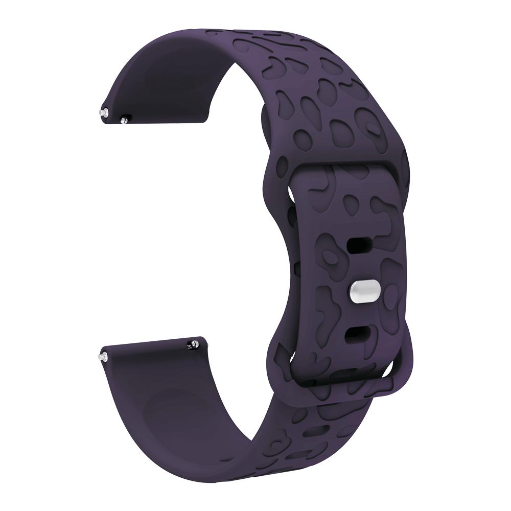 Силиконовый ремешок с леопардовым принтом 18 мм, 20 мм, 22 мм для Garmin Forerunner 245 255 265 Vivoactive 5 Venu SQ, ремешок для умных часов Huami Amazfit Bip GTS GTR