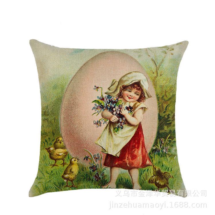 Акварельный кролик яйцо пасхальный наволочка скандинавский офис диван полиэстер наволочка домашняя мебель