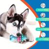 Неразрушимая жевательная кость для собак для агрессивных жевателей - Прочная термопластичная резина с геометрическим рисунком, Чистка зубов