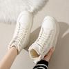 2025 зима новинка инс корейская версия бархатные высокие кеды маленькие белые туфли студентки высокие толстая подошва повседневные теплые 6022