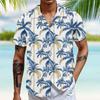 Men'S Casual Loose Short Sleeved Shirt Fashion Printed Shirt Top