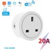 Graffiti WiFi Socket British Standard 20A Live Quantity Measurement Voice Phone Remote Control Zigbee 3.0 with Relay