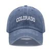 Унисекс Мягкая Хлопковая Папа-кепка Буква COLORADO Вышивка Бейсболка Для Женщин Мужчин Регулируемая Унисекс Повседневная Спортивная Кепка