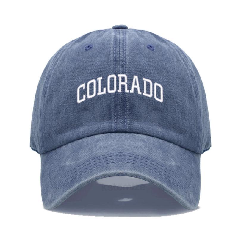 Унисекс Мягкая Хлопковая Папа-кепка Буква COLORADO Вышивка Бейсболка Для Женщин Мужчин Регулируемая Унисекс Повседневная Спортивная Кепка
