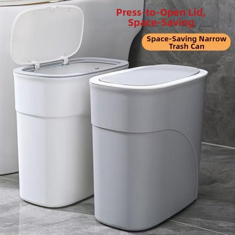 Odor-Free Waterproof Garbage Bin with Lid Living Room Dustbin 11L Bathroom Trash Can Home Use