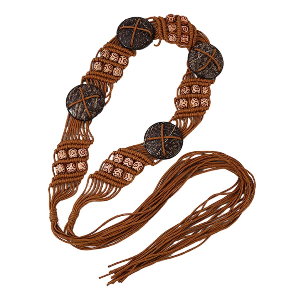 Пояс-веревка в стиле Майяр Эстетичный Взрослый Богема Кисточки Поясной ремень Украшение талии Подросток Девочка Дорожные Аксессуары для одежды