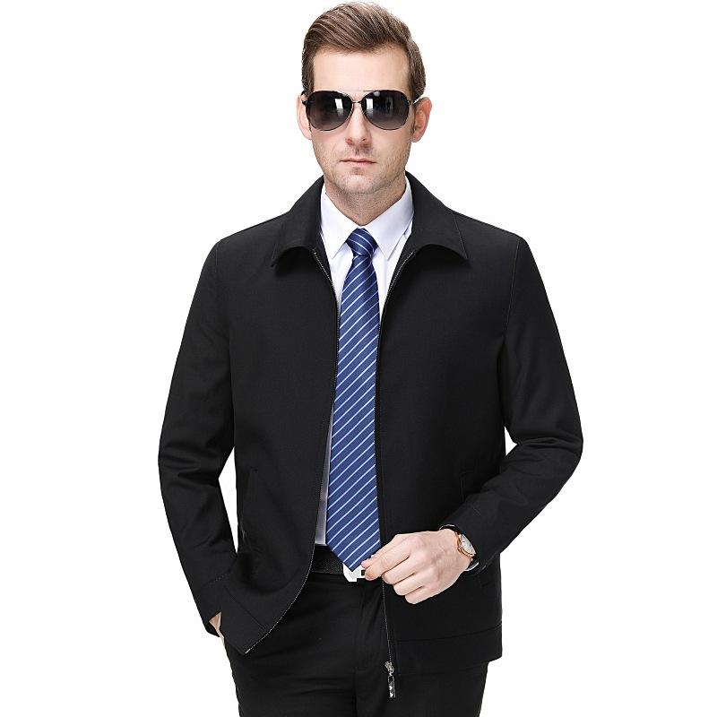Тонкая шерстяная куртка высокого качества для мужчин среднего и пожилого возраста, повседневная куртка для пап на весну и осень, деловая куртка для государственных служащих
