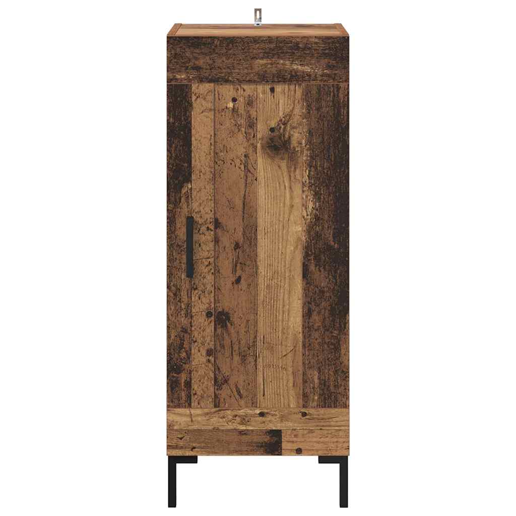 Olden Sideboard Reclaimed Wood Look 34.5 x 34 x 90 cm Engineered Wood and Iron