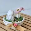 1 шт. силиконовая 3D форма Cuteflorals в виде кролика для изготовления свечей, пасхальные фигурки животных, очаровательные поделки из гипса и смолы