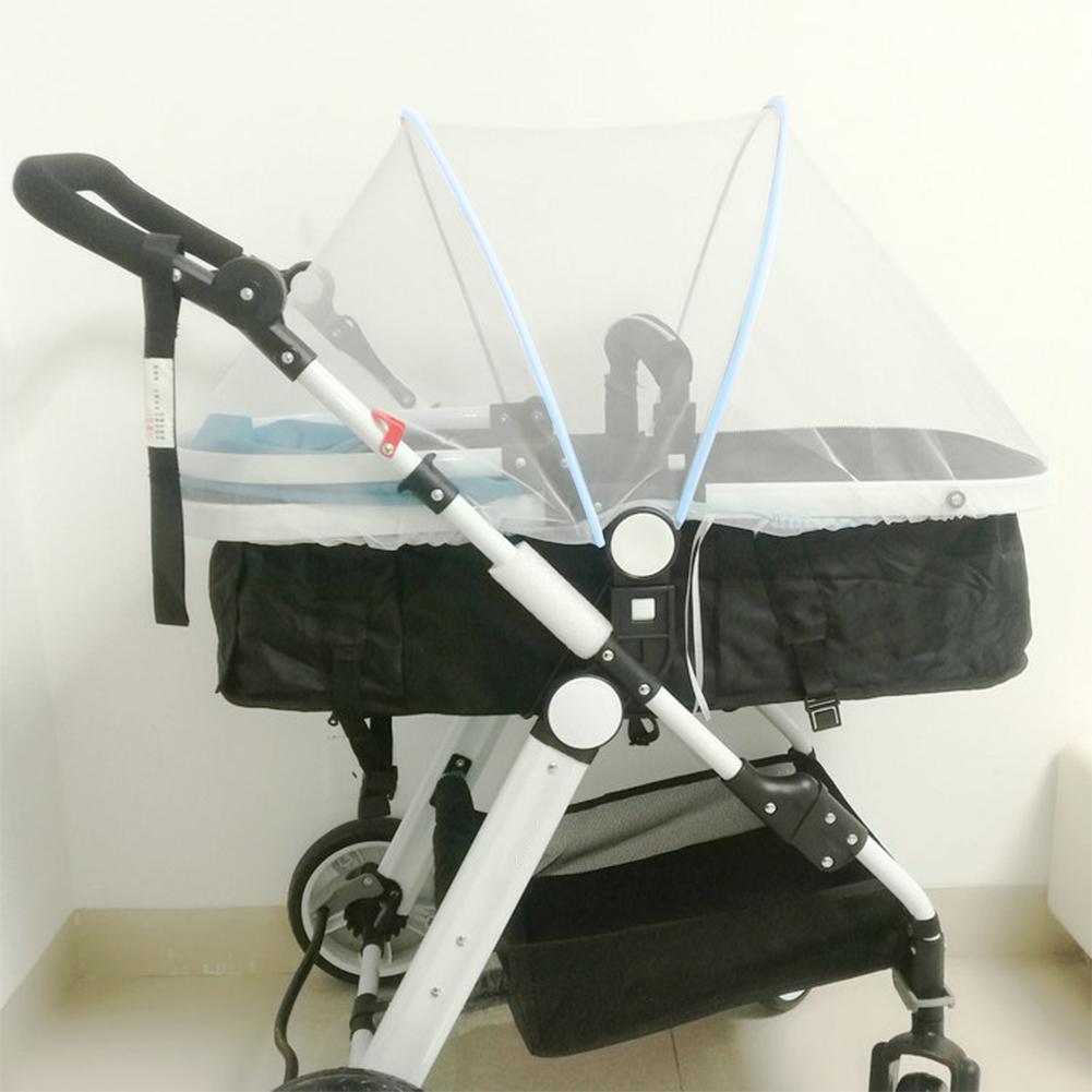 Портативная москитная сетка с полным покрытием от мух и насекомых для детской коляски Blue Edge