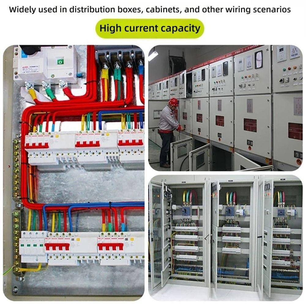 4/6/8/10/12 Отверстий Медная Заземляющая Шина Тип Высокий Мостик Нулевая Заземляющая Проводка Соединение Распределительная Коробка