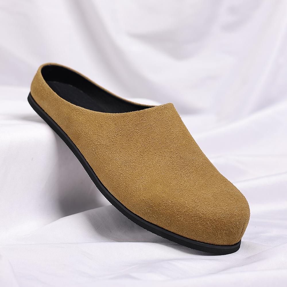 Leisure Walk Muller Shoes Male Casual Lazy Shoes Loafers Moccasins Slip On Men's Lazy Flats Men Half Drag Driving Shoes