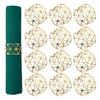 6/12Pcs Golden Napkin Rings Metal Hollow Triangle Circle Design Napkin Holders Buckles Family Dinner Wedding Party Table Decoration
