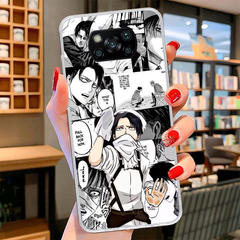 Чехол для телефона Attack Anime для Xiaomi Poco F7 Ultra X7 X6 X5 Pro M7 Redmi 15C 15 13C 13 12C 12 10C 10 9A 9C 9T 9 Оболочка Poco X