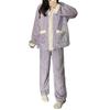 Vmiutyer LLOP Loungewear Available In Five Fluffy Long Open Loose Medium Long Plus Sizes Cute for Autumn and Winter Women's Pajamas, Colors, Two-Piece
