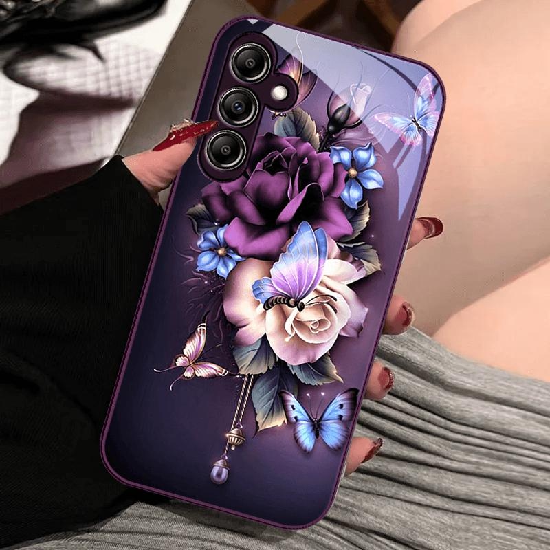 Модный чехол для Samsung A73 A72 A71 A70 A70S Для Galaxy A56 A55 A54 A53 A52 A52S A51 A50 A50S ПК Закаленное стекло Чехол для телефона