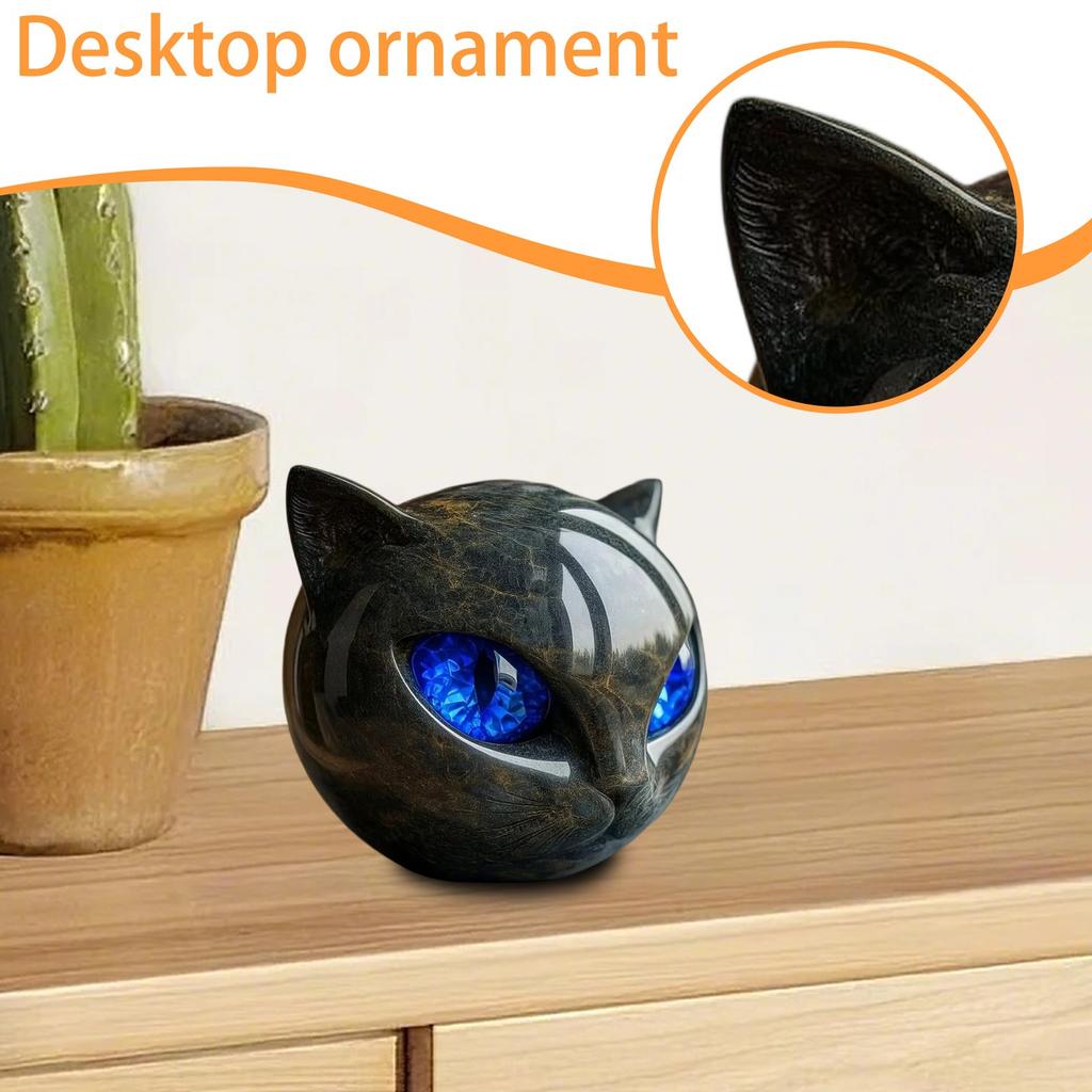 Роскошная каменная скульптура черных кошек, Элегантный домашний декор и готовое к подарку произведение искусства, Подарки для любителей кошек, женщин, мужчин