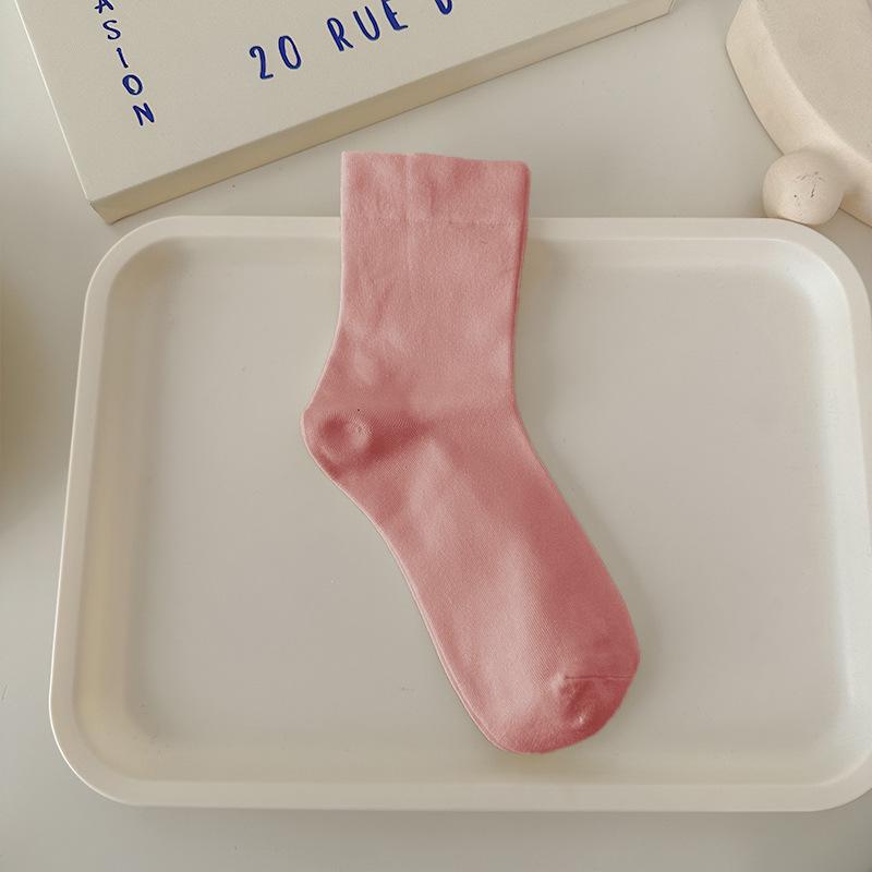 Женские носки из высокоэластичного хлопка - Не сдавливающие, Мягкие, Не скатывающиеся, Цвета макарон, Универсальная и удобная посадка