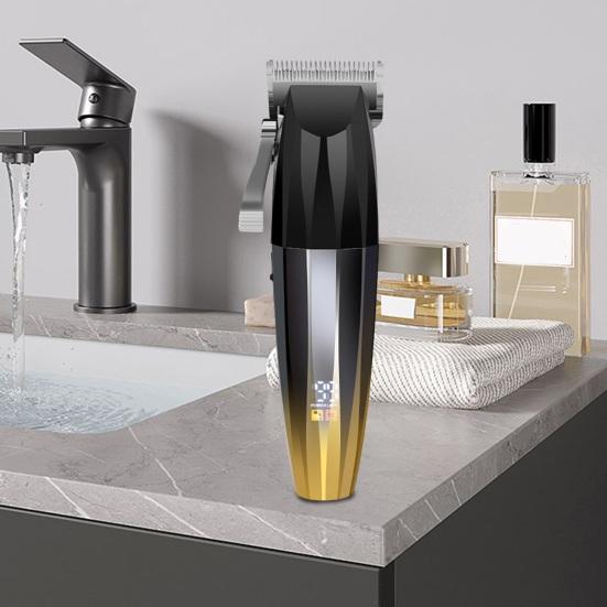 1 комплект, профессиональная электрическая машинка для стрижки волос, регулируемая режущая головка, мощная тихая машинка для стрижки волос для домашнего бритья