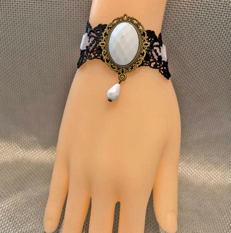 Gothic Retro Punk Lace Choker Necklace for Women