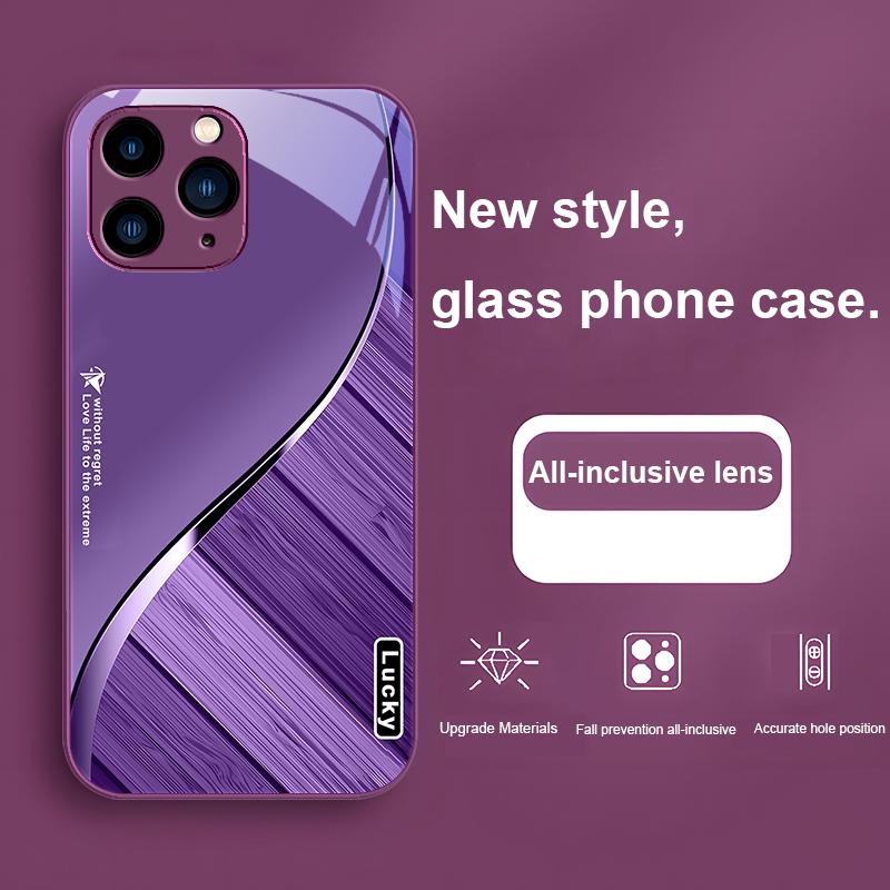 Люби Жизнь по максимуму Удача для iPhone 15 14 13 12 11 Pro Max X XS XR 7 8 Plus 2020 2022 SE Черный закаленное стекло чехол для телефона