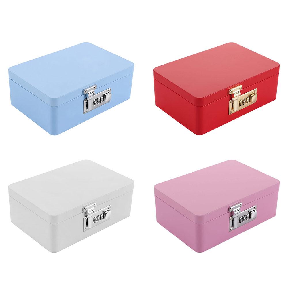 Metal Construction Password Lock Storage Box Combination Lock Key Safe Box Gift Packaging