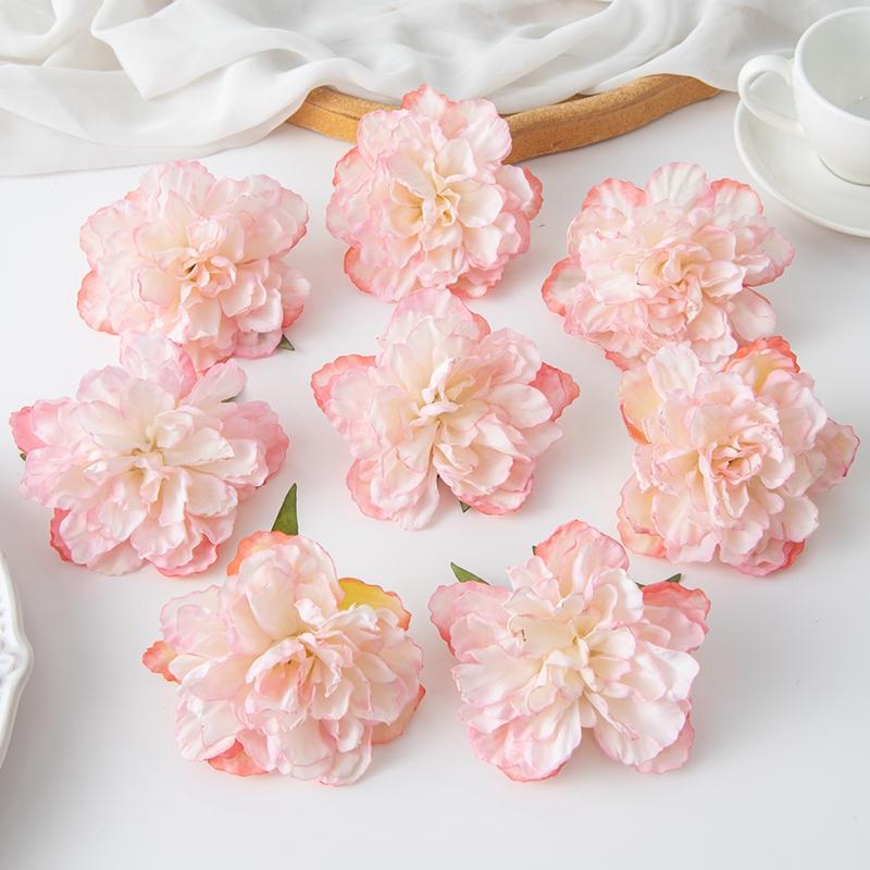 5/10 шт. Искусственно сделанные цветы с обожженными краями и пионами для домашнего досуга, заколки для волос, свадебное украшение одежды, скрапбукинг