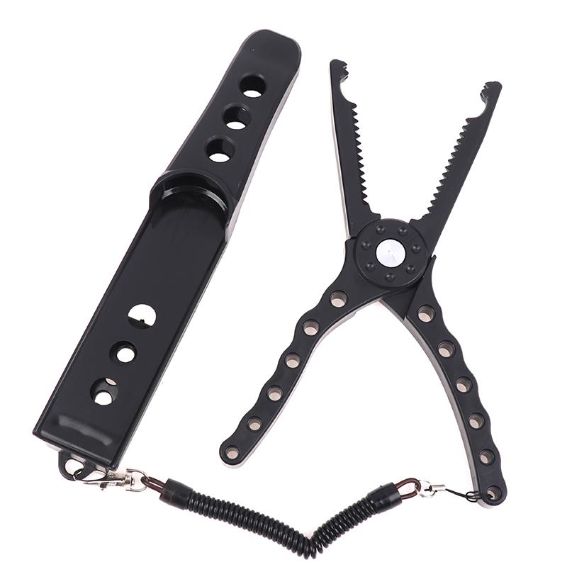 Пластиковые рыболовные плоскогубцы с захватом, инструмент для извлечения крючка, прочный захват для сома с нескользящей ручкой и шнуром