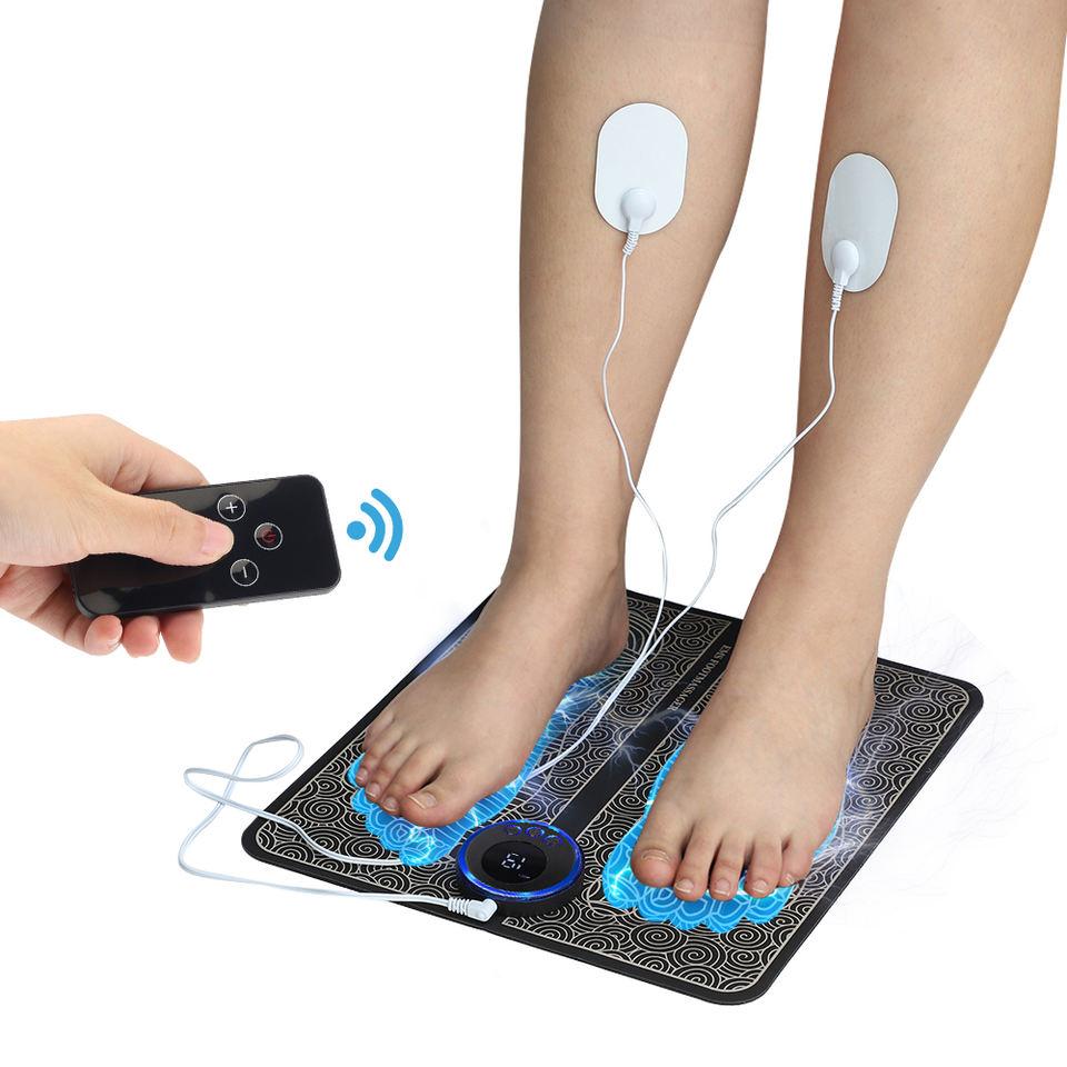 Умная массажная подушка для ног EMS Pulse Стимулятор акупунктуры ног Массажер Tens Fisioterapia Способствует кровообращению ног Расслабление мышц стопы Облегчает боль