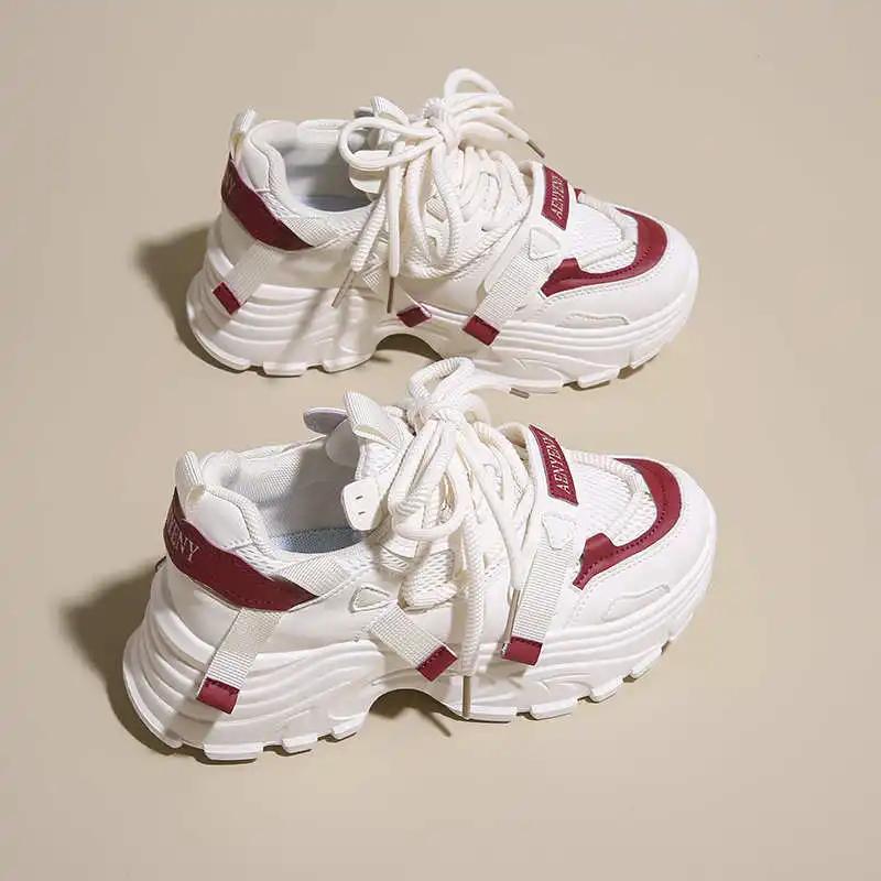 Fashion Platform Laced Womens Trainer Shoes Running Women's Fashion Sneakers Top Quality Sports Leading Sneekers High-tech