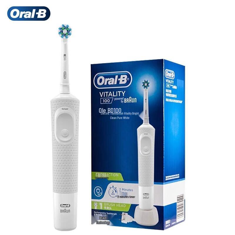 Oral-B Электрическая зубная щетка Vitality D100, штекер CN (адаптер в комплекте)