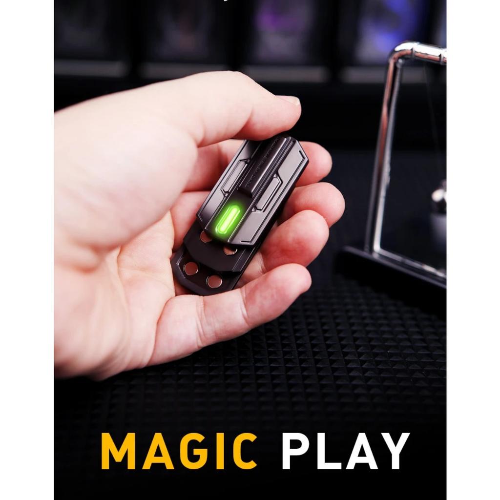 Pulse Pushing Card Fidget Toy Metal Zinc Alloy Mechanical Magnetic Stress Relief EDC Pop Coin Adults Technology Toy Anti Anxiety