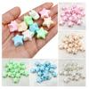 DIY Beaded Materials Five-pointed Star Beads Necklace Earrings Making DIY Spring Color System Three-dimensional Acrylic Jewelry Gradient Light 10pcs