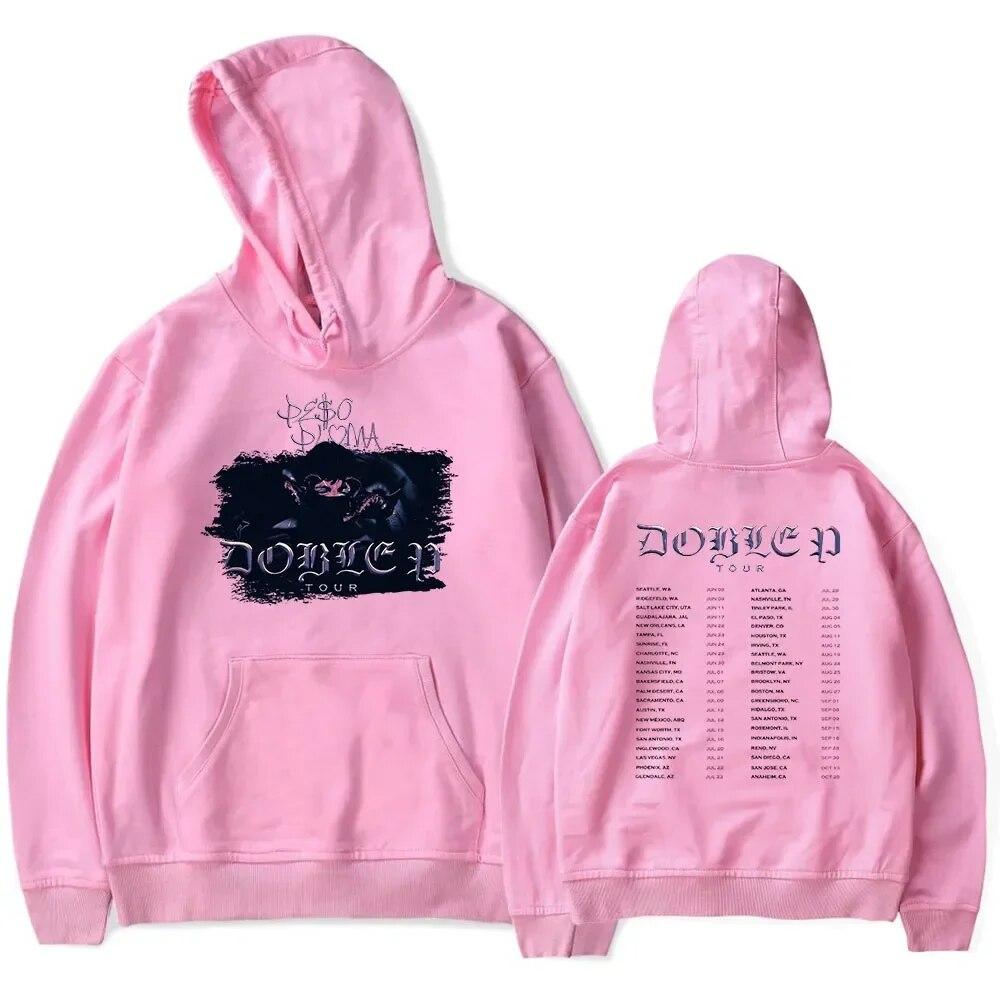 2022 Peso Pluma Doble P Tour Толстовка Модная уличная одежда с длинными рукавами Женская толстовка с капюшоном унисекс World Tour Одежда в стиле хип-хоп