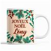 Mug - Lény - Noël - Céramique - Beige - 325 Ml - Résistant Lave-vaisselle Et Micro-onde
