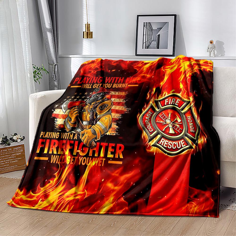 Firefighter Tribute Blankets are suitable for living rooms,making them an ideal choice for outdoor travel and gifts.