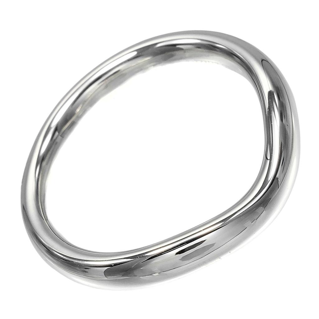 TIFFANY&Co. Curved band Ring 0.1" band Pt950Platinum #3.3(US Size) 4.8g Women Used