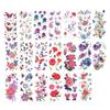 20 шт. Временные татуировки Водонепроницаемые с цветочным узором Набор наклеек с имитацией татуировок для женщин