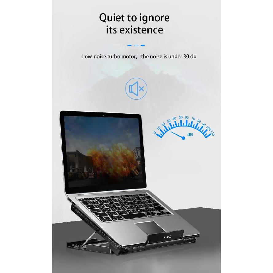 Gaming Laptop Cooler Large Size For 12-16 Inch Notebook Two USB Laptop Cooling Pads Wind Speed Adjustable Silent Laptop Stand