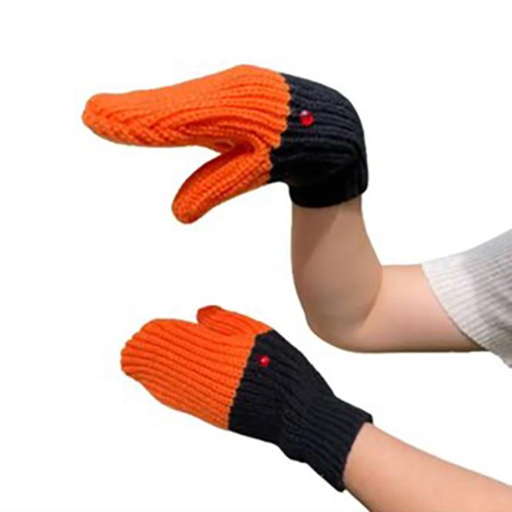 Creative Swan Gloves Long Knitted Goose Gloves Fashion   Girls