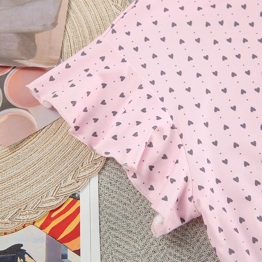 Шорты с короткими рукавами и оборками Spring Love. Пижамы. Два комплекта удобной и мягкой женской домашней одежды.