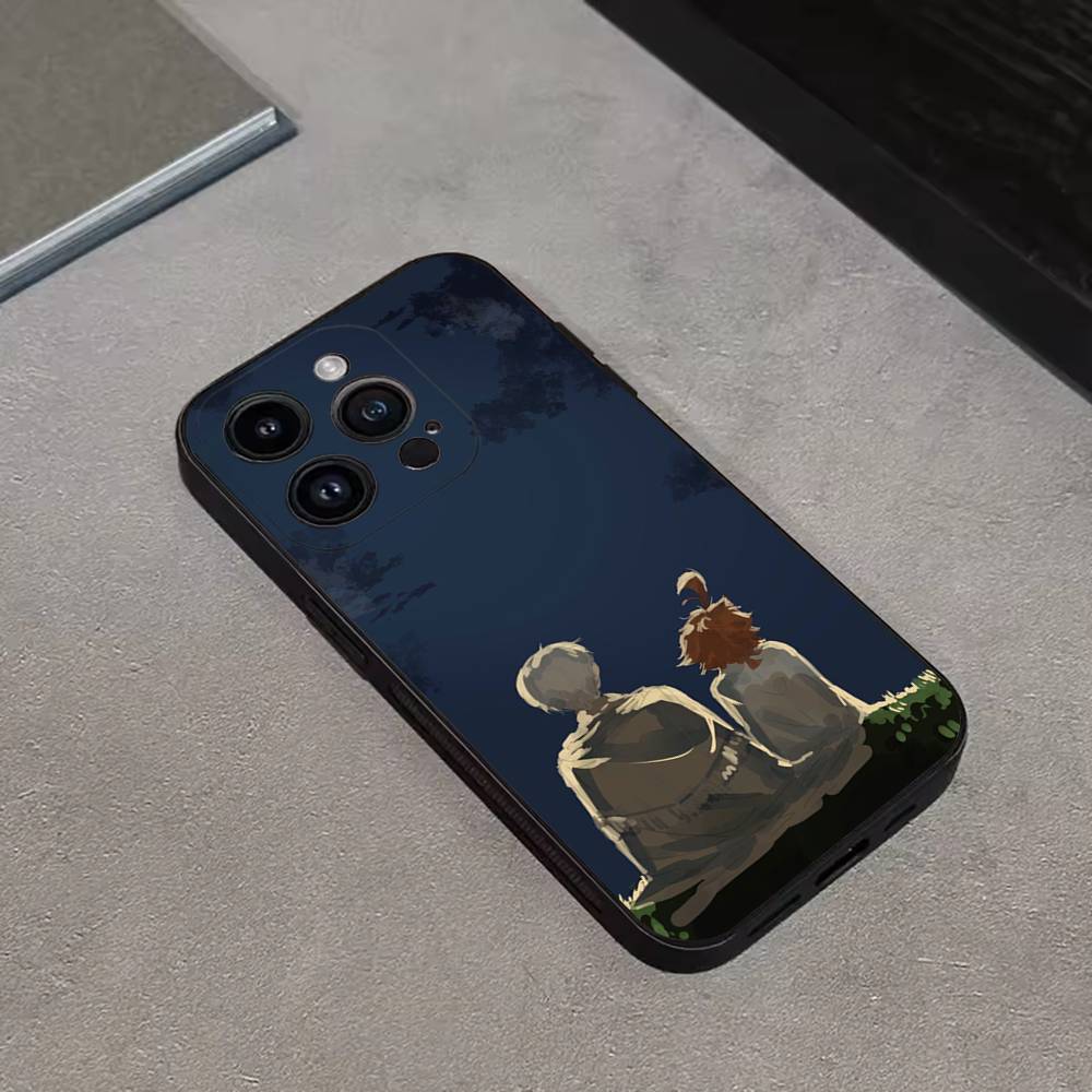 Чехол для телефона P-Promised N-Neverland для iPhone 17,16,15,14,13,12,11 Plus,Pro Max,XS,X,XR,SE,Mini,8,7, Мягкий силиконовый черный чехол